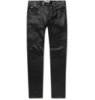 SAINT LAURENT - Skinny-Fit Leather Trousers - Black