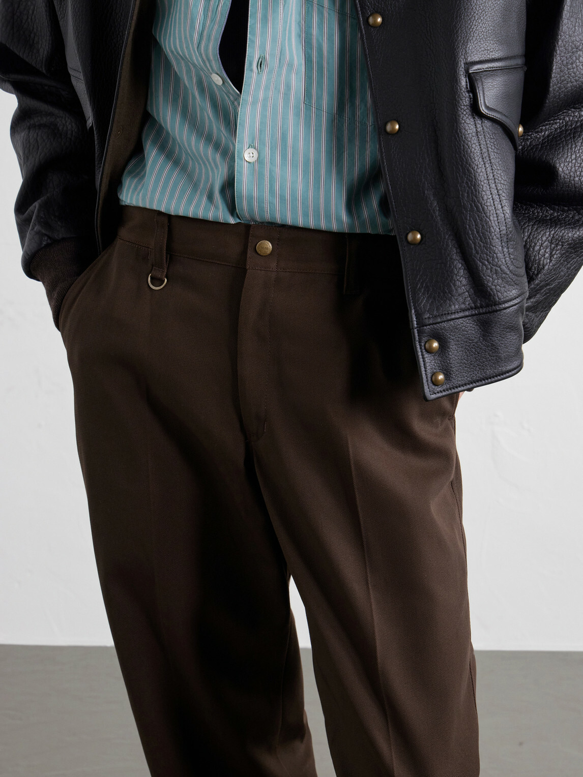 Neighborhood - Wide-Leg Twill Trousers - Brown