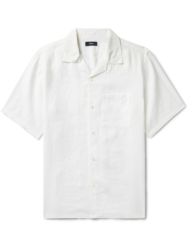 Photo: Theory - Noll Camp-Collar Linen Shirt - Neutrals