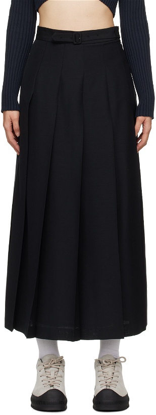 Photo: AURALEE Black Pleated Midi Skirt