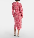 Marni Floral enver satin midi dress