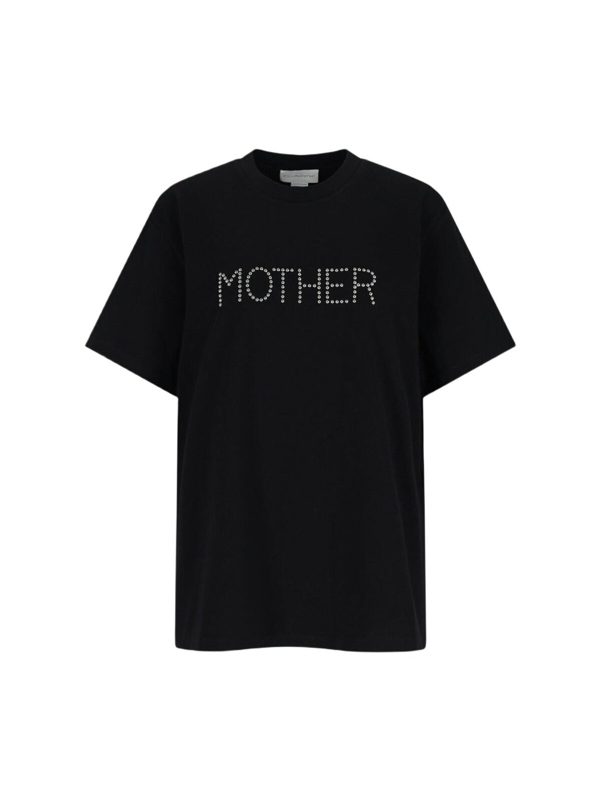 STELLA McCARTNEY t-shirt with embroidered signature Black