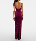 Balenciaga Open-back velvet gown