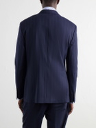 Polo Ralph Lauren - Double-Breasted Striped Wool-Blend Suit Jacket - Blue