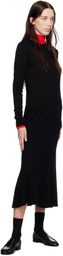 AURALEE Black Wool Amunzen Maxi Dress