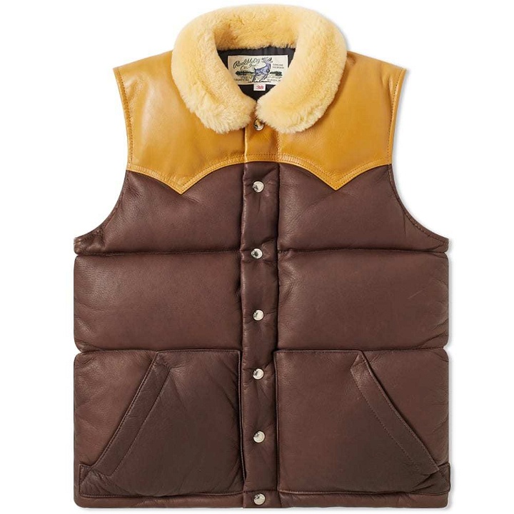 Photo: The Real McCoy's Mouton Collar Leather Vest