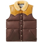 The Real McCoy's Mouton Collar Leather Vest