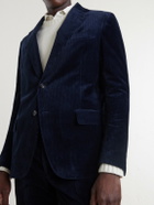 De Petrillo - Riviera Cotton-Blend Corduroy Suit Jacket - Blue
