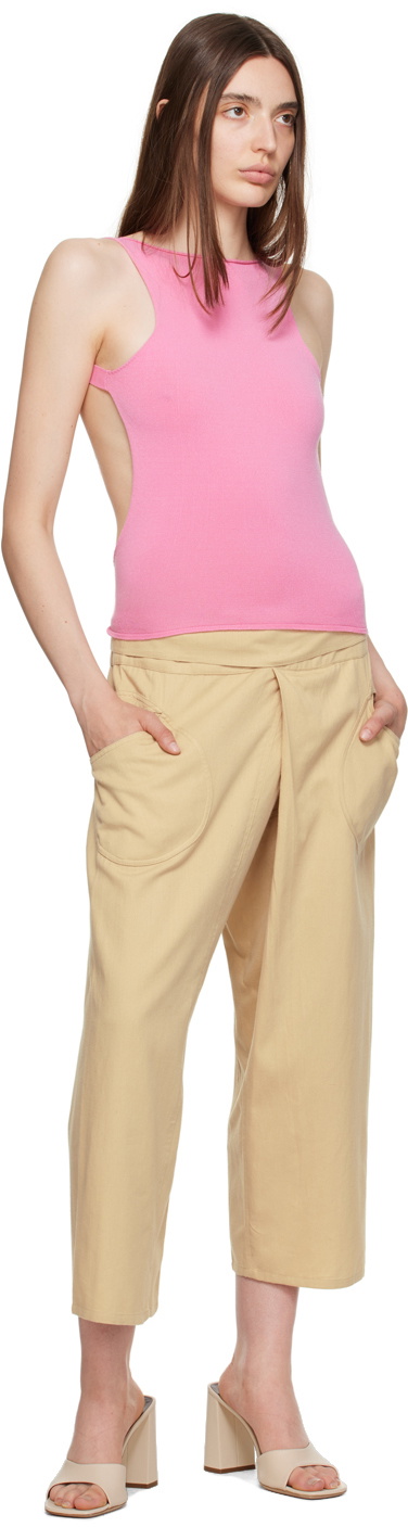 Gimaguas Pink Linen Trousers Gimaguas