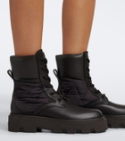 Moncler Aurea leather lace-up boots