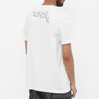 Maharishi Men's Teach Tiger Throw Up T-Shirt in White