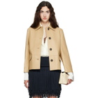 TOTEME Beige Bonded Leather Jacket