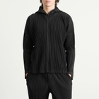 Homme Plissé Issey Miyake Men's Homme Plissé Zip Up Hoody in Black