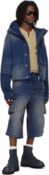 424 Navy Cropped Parka