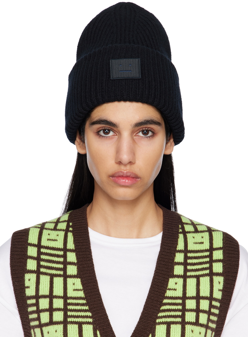 Acne Studios Black Patch Beanie Acne Studios