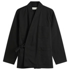 Universal Works Men's Twill Kyoto Work Jacket in Black