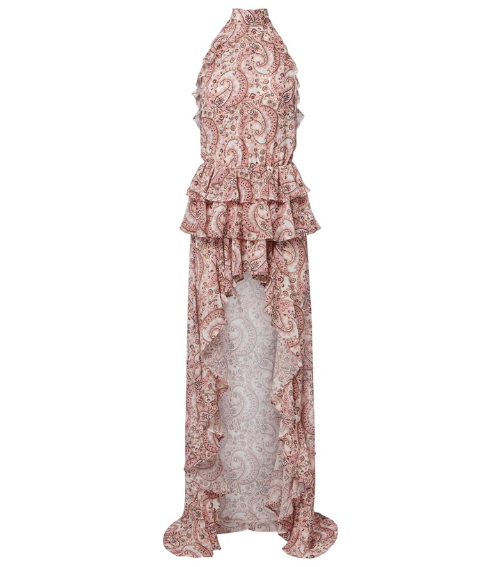Photo: Bananhot Malena paisley ruffled asymmetric maxi dress