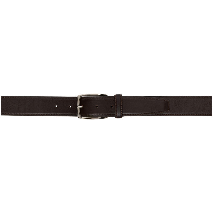Isaia Brown Leather Belt Isaia