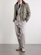 Brunello Cucinelli - Shearling Bomber Jacket - Green