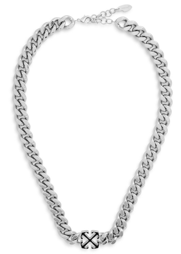 Photo: Off-white Arrows Chunky Chain Necklace - Silver - One Size