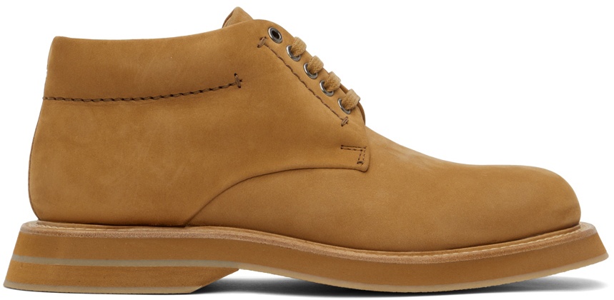 Photo: Jacquemus Brown 'Les Chaussures Bricolo' Lace-Up Work Boots