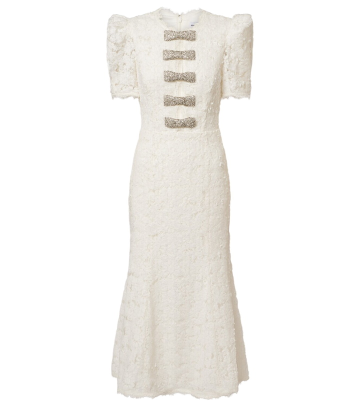 Photo: Rebecca Vallance Bridal Dillon embellished lace midi dress