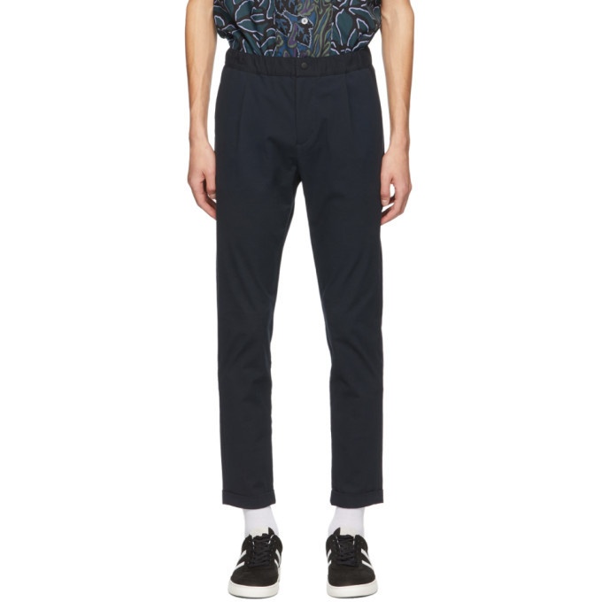 Photo: PS by Paul Smith Navy Seersucker Trousers