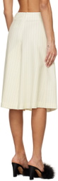 KIMHĒKIM Off-White Pin Stripe Midi Skirt