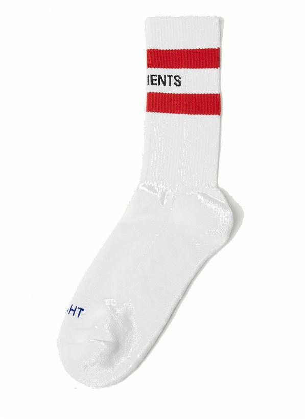 Photo: VETEMENTS - Iconic Logo Socks in White