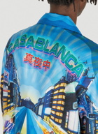 City Logo Print Shirt in Blue