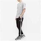 Adidas Men's 3 Stripe T-Shirt in Medium Grey Heather