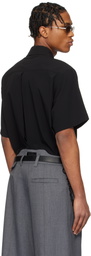 NULLUS Black Seersucker Polo