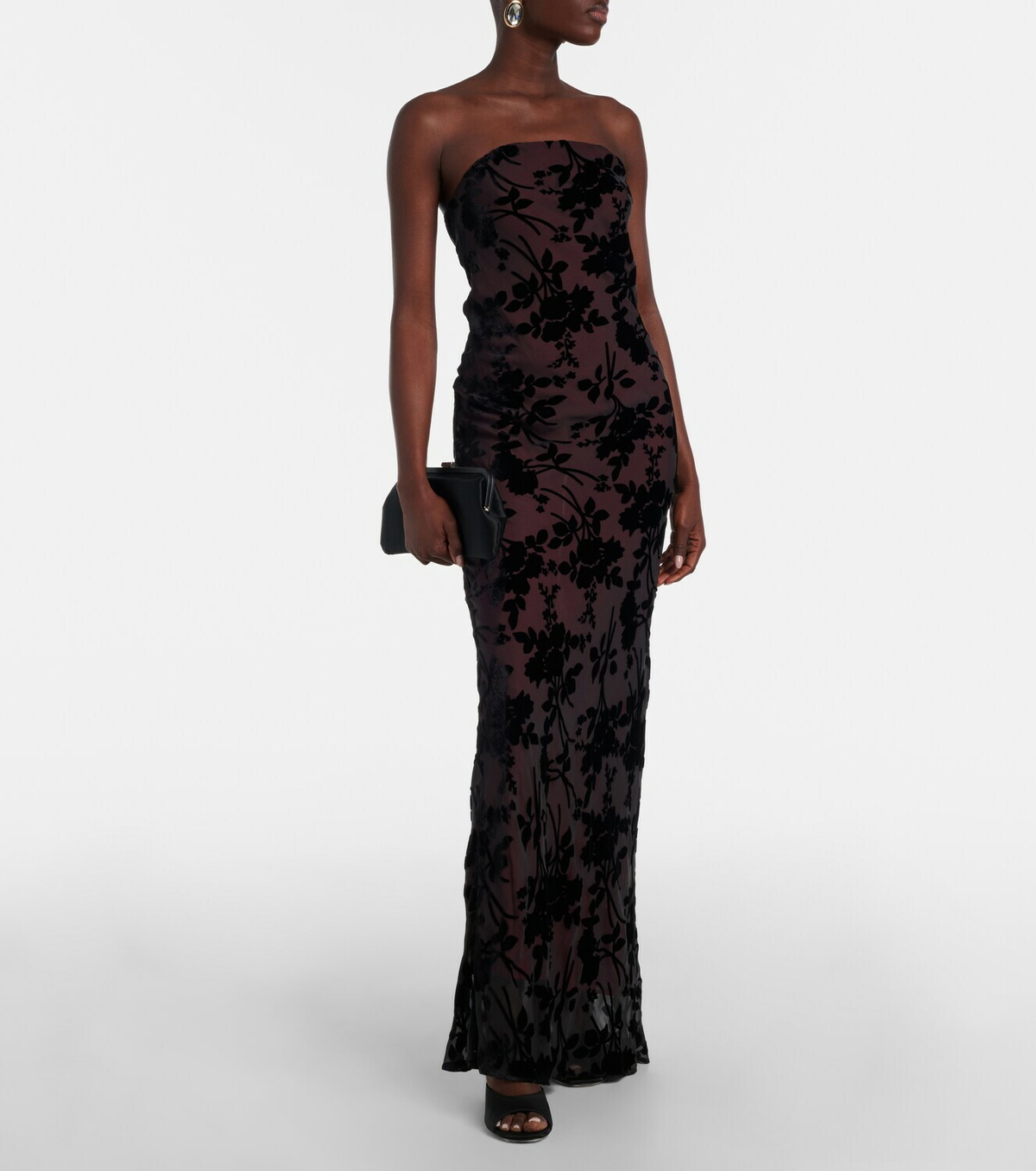 Rodarte Floral devoré velvet gown