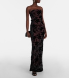 Rodarte Floral devoré velvet gown