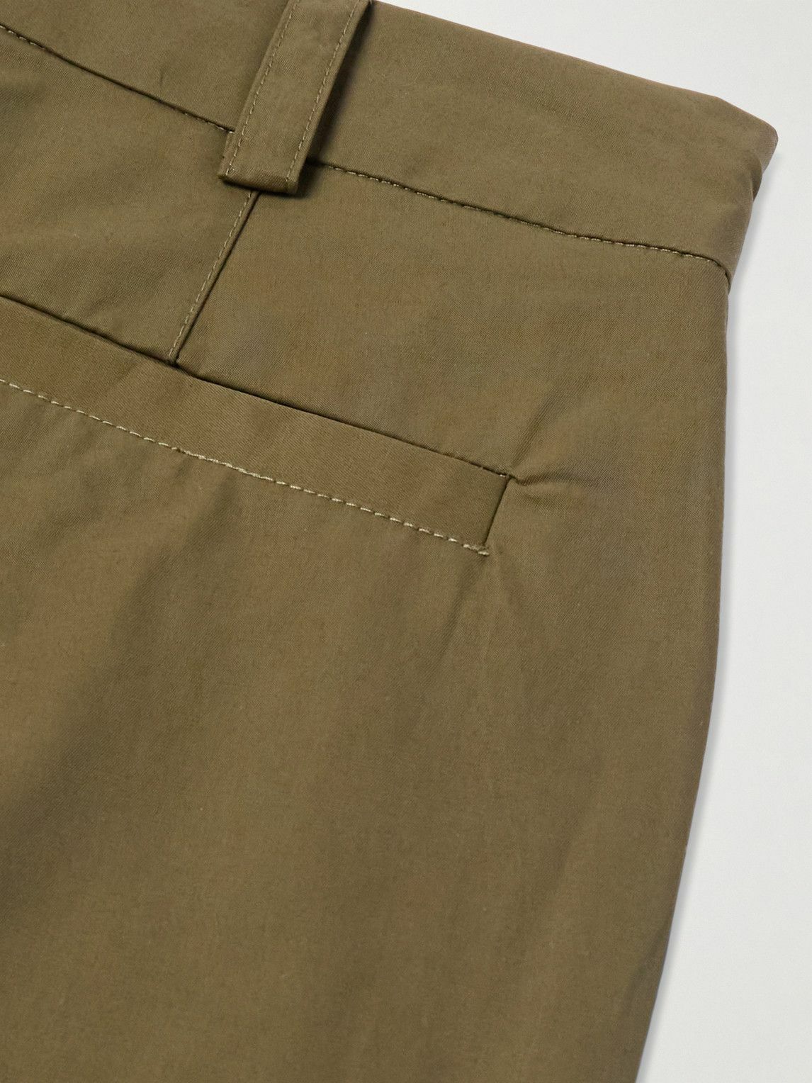 SAIF UD DEEN - Holster Straight-Leg Panelled Cotton-Blend Canvas Cargo Trousers - Green