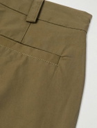 SAIF UD DEEN - Holster Straight-Leg Panelled Cotton-Blend Canvas Cargo Trousers - Green