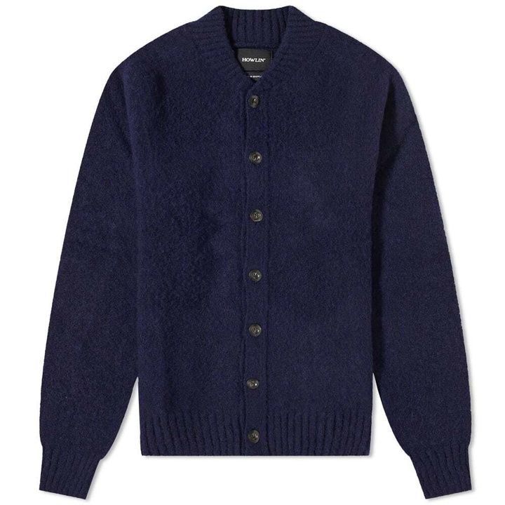 Photo: Howlin by Morrison Men's Howlin' Four Eyes Baseball Cardigan in Navy