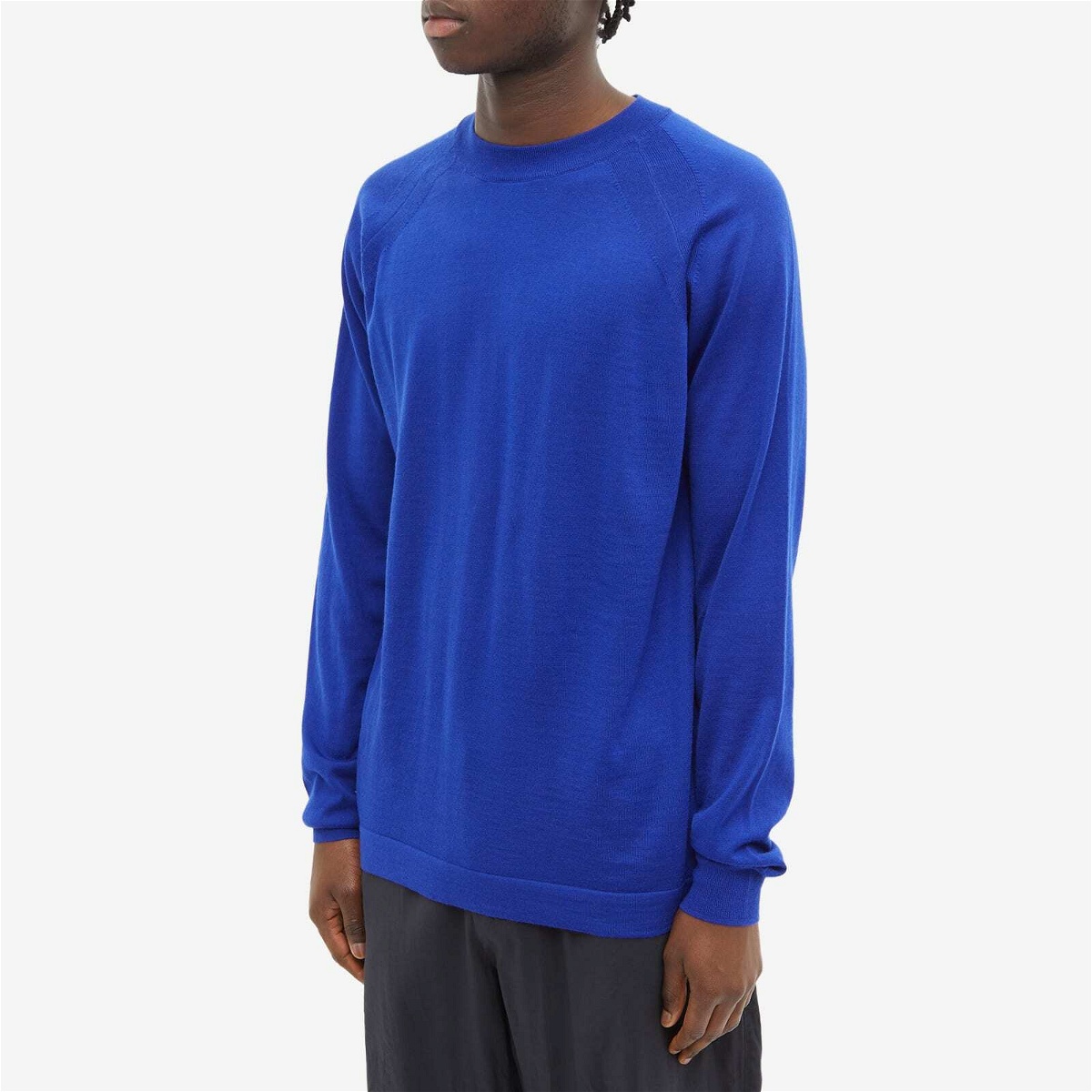 Norse Projects Men's Tech Merino Crew in Cobalt Blue Norse Projects