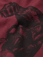 Y,IWO - Logo-Print Cotton-Jersey T-Shirt - Burgundy