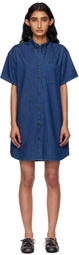 A.P.C. Navy Ary Denim Minidress