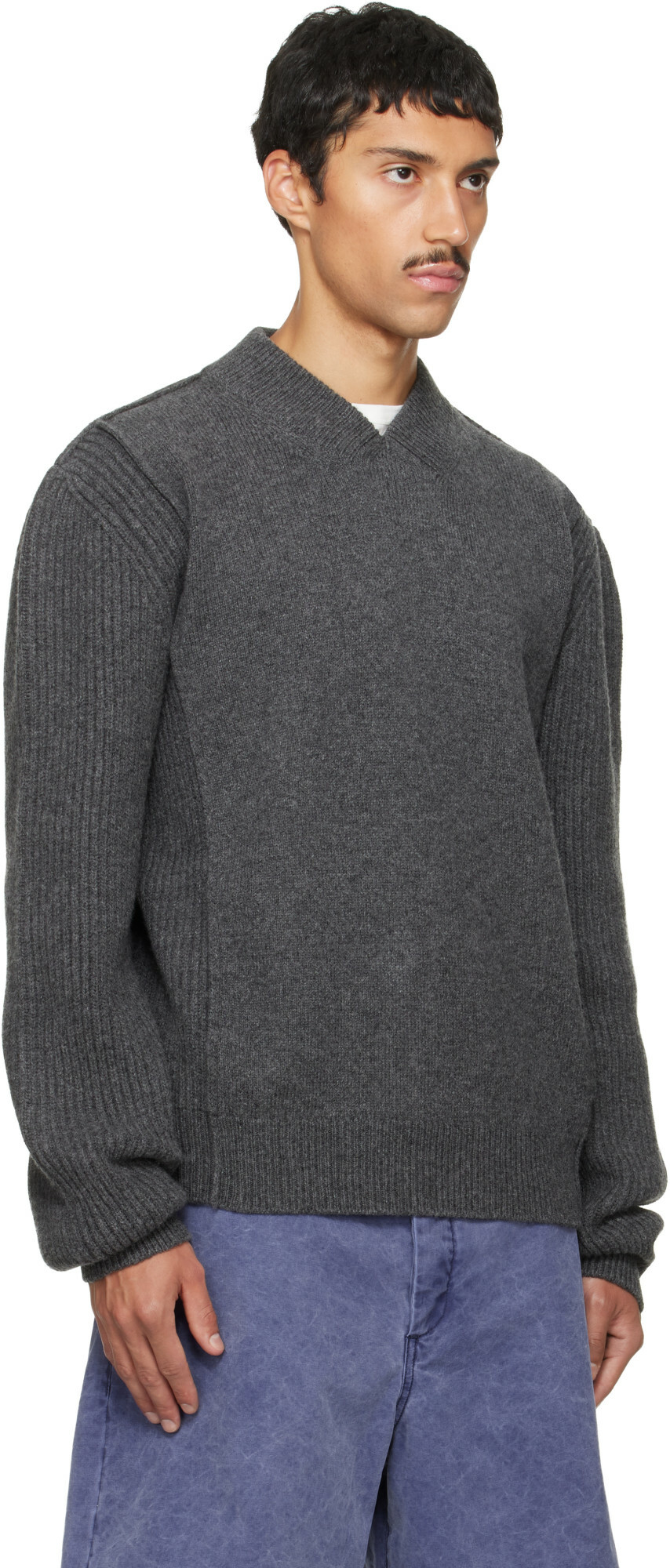 Marni Gray V Neck Sweater