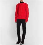 Helmut Lang - Cable-Knit Sweater - Men - Red