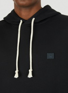Acne Studios - Face Patch Hooded Sweatshirt in Black