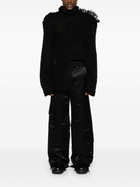 MLGA Black Chunky-Knit Asymmetric Sweater