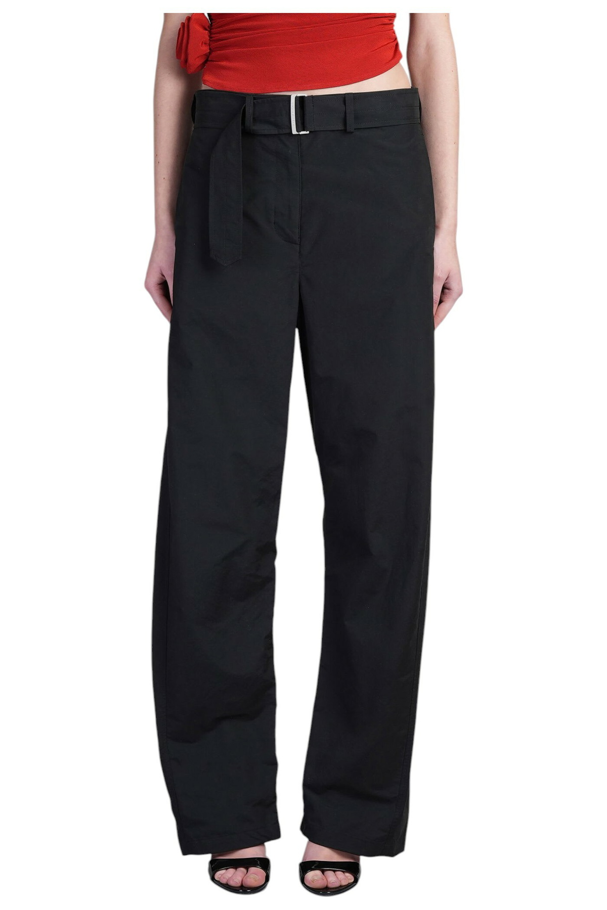 【関税込み】MAGDA BUTRYM '02' pants Flared leather pants in black