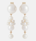 Sophie Bille Brahe - Petite Tulip 14kt yellow gold earrings with pearls