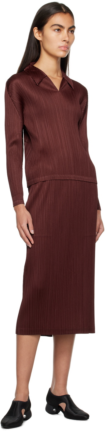 Pleats Please Issey Miyake Burgundy Monthly Colors October