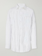 Maison Margiela - Bianchetto-Printed Satin Shirt - White