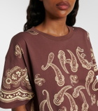 The Attico Bandana oversized cotton jersey T-shirt