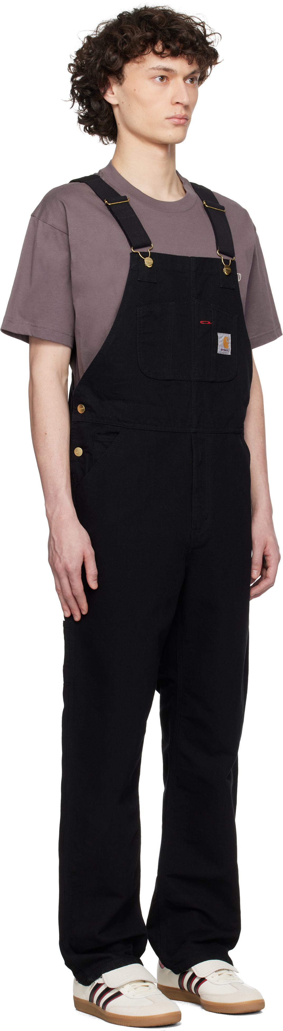 Carhartt Work In Progress Black Bib Overalls